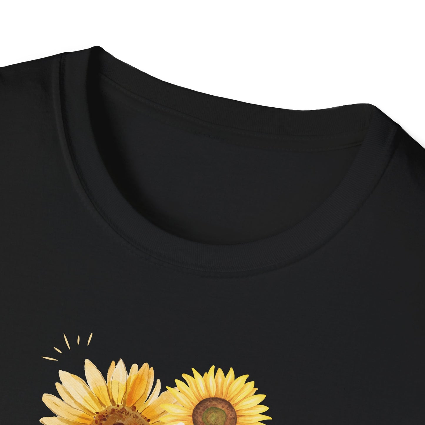 Be Happy Inspiration Gift, Sunflower T-shirt, Spring Gift Unisex Softstyle T-Shirt