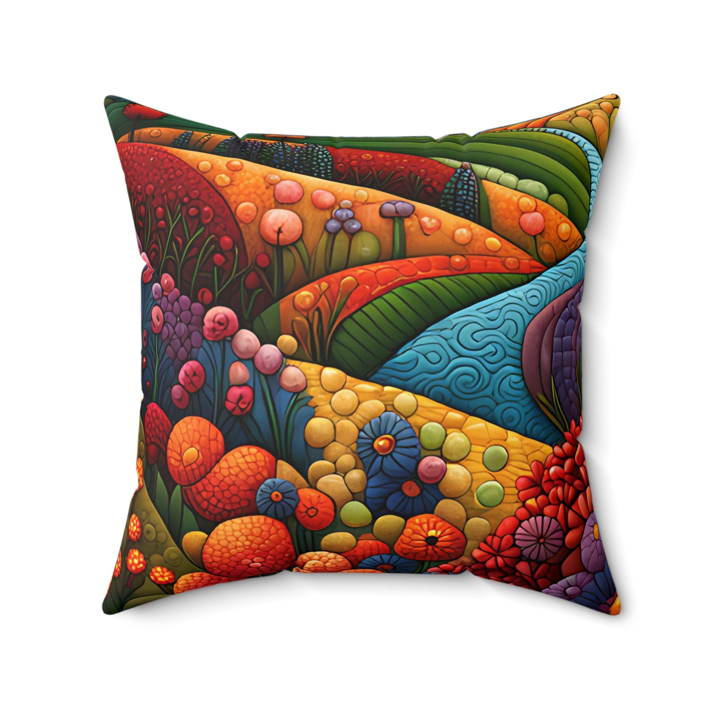 Quilted Look, River Flow Square Pillow, Comfy Home Decor