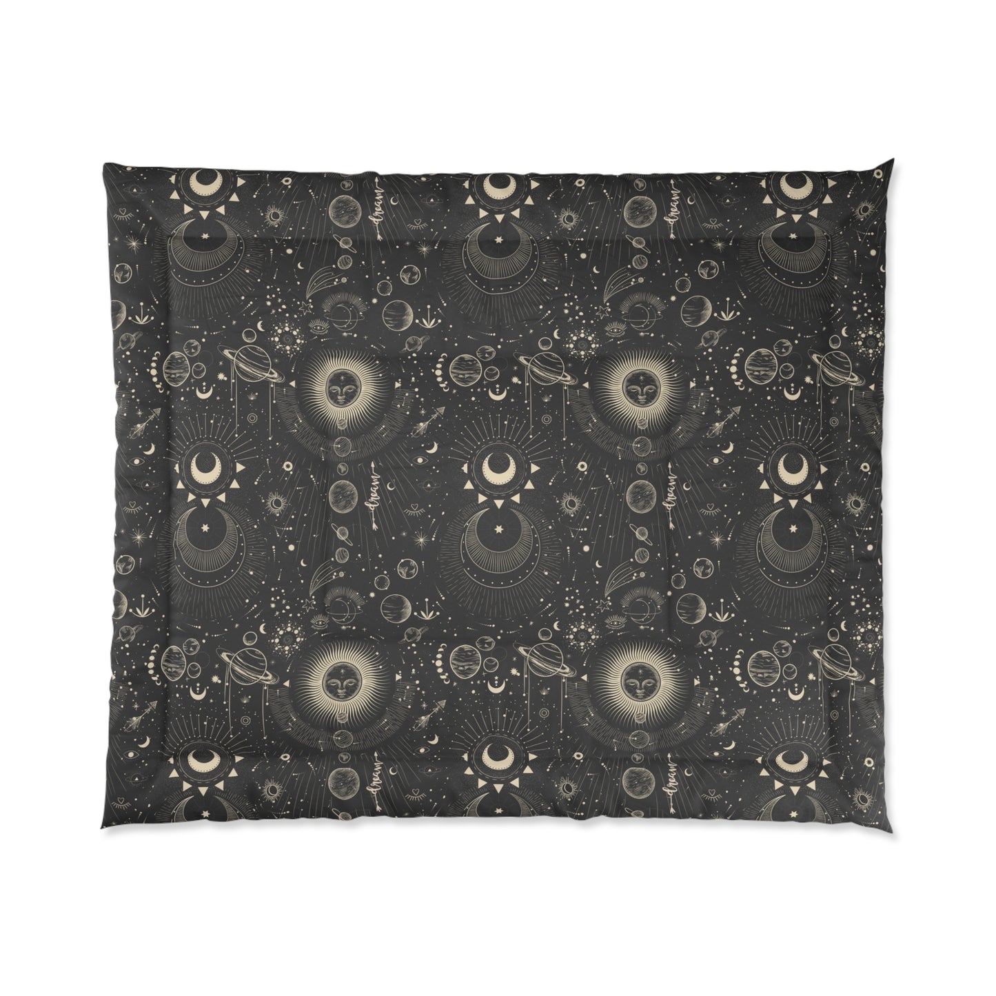 Abstract Dark Boho Comforter for Twin to King size beds