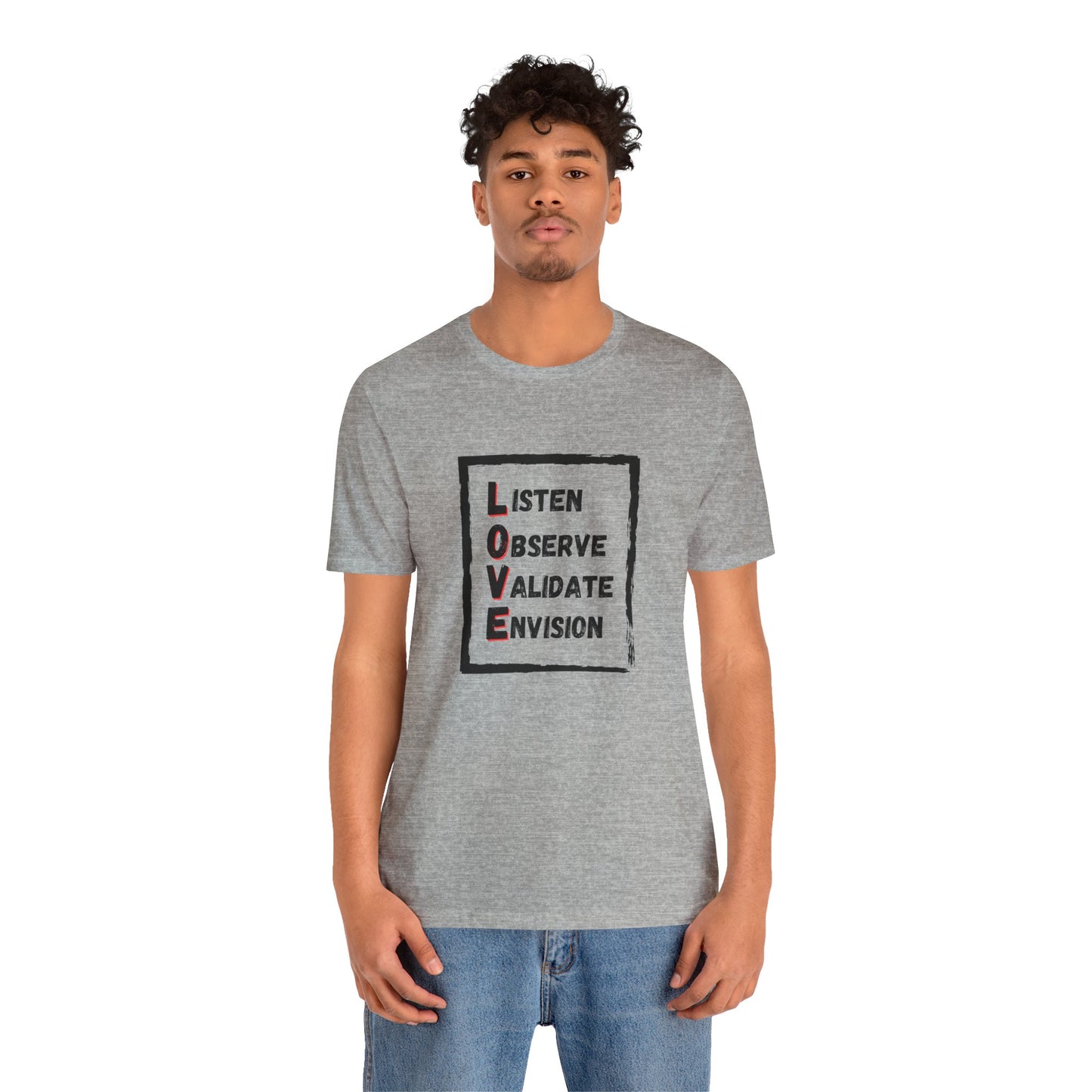 Love T-shirt Gift, Love Acronym, Friend Gift Jersey Short Sleeve Tee