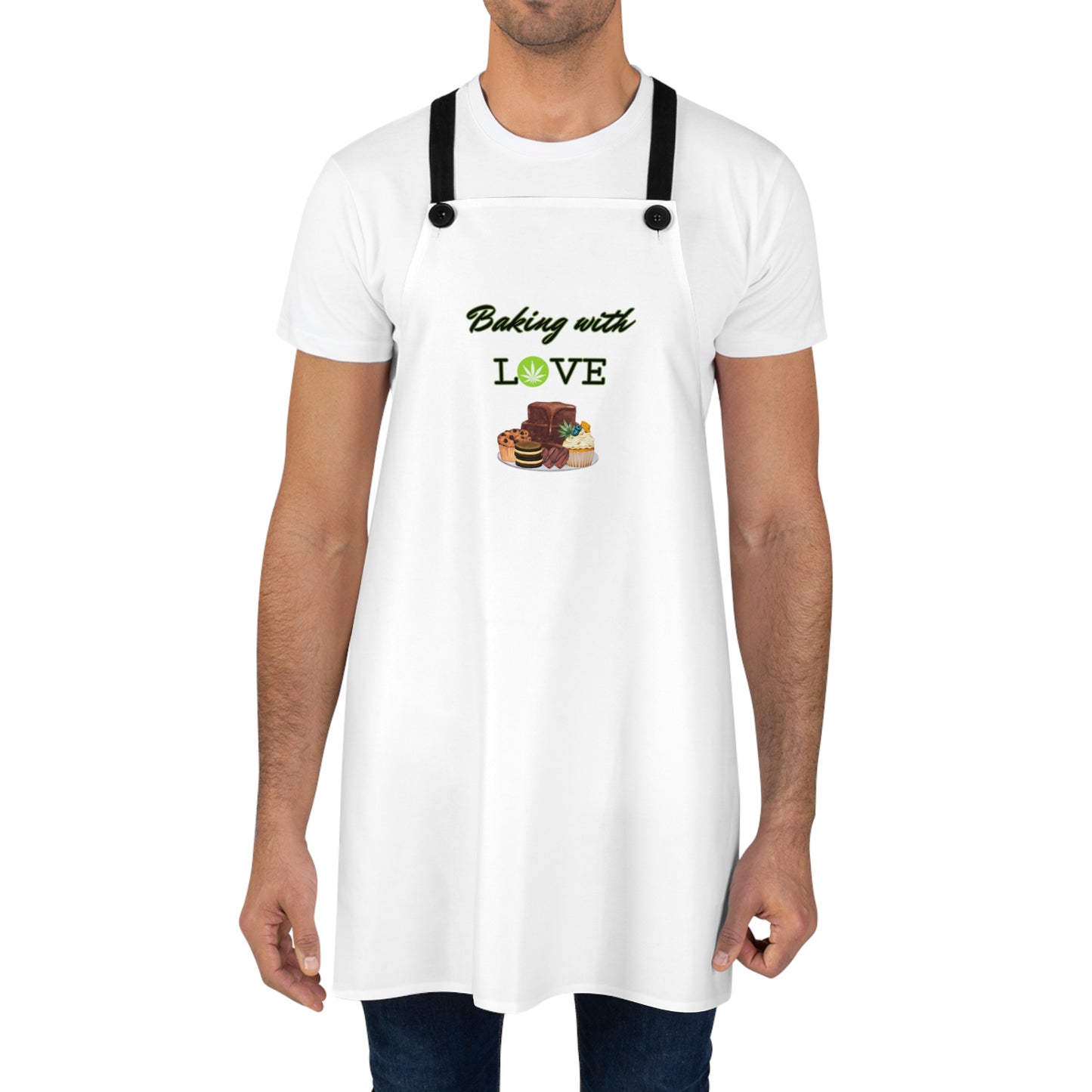 Baking with Love Apron Gift, Cannabis Apron, Kitchen Apron Gift