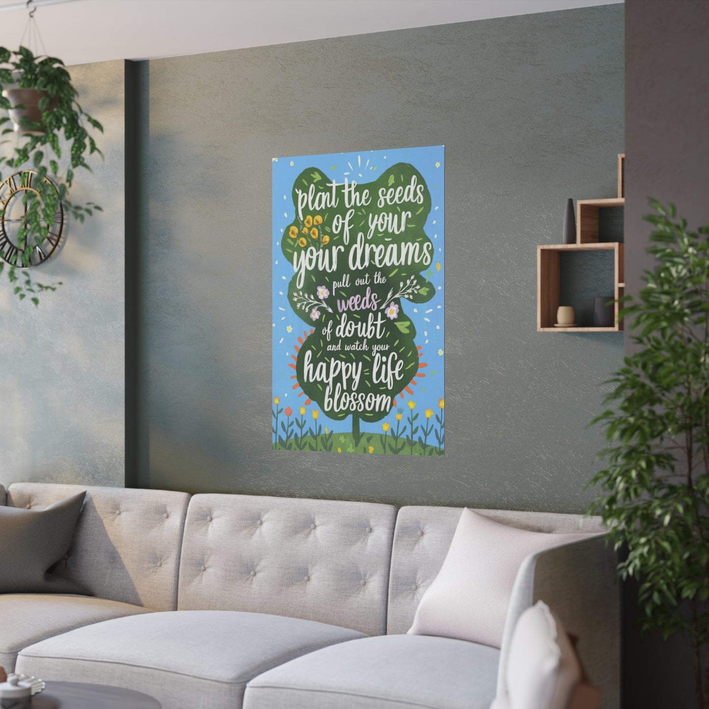 Gardening Motivation, Life Inspiration, Gardner Gift Satin Poster