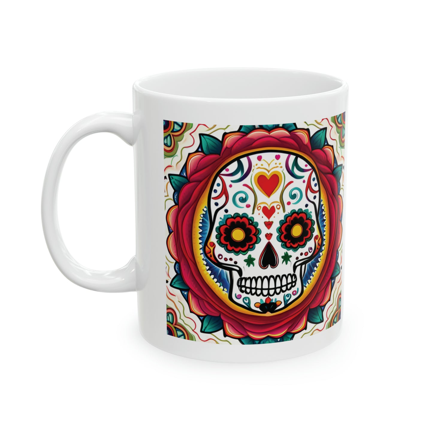 Sugar Skull Ceramic Mug 11oz