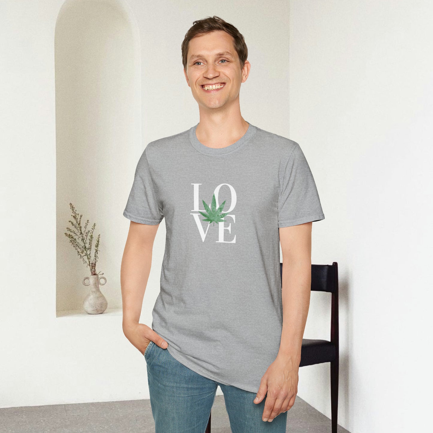 LOVE Cannabis T-Shirt Unisex Softstyle T-Shirt