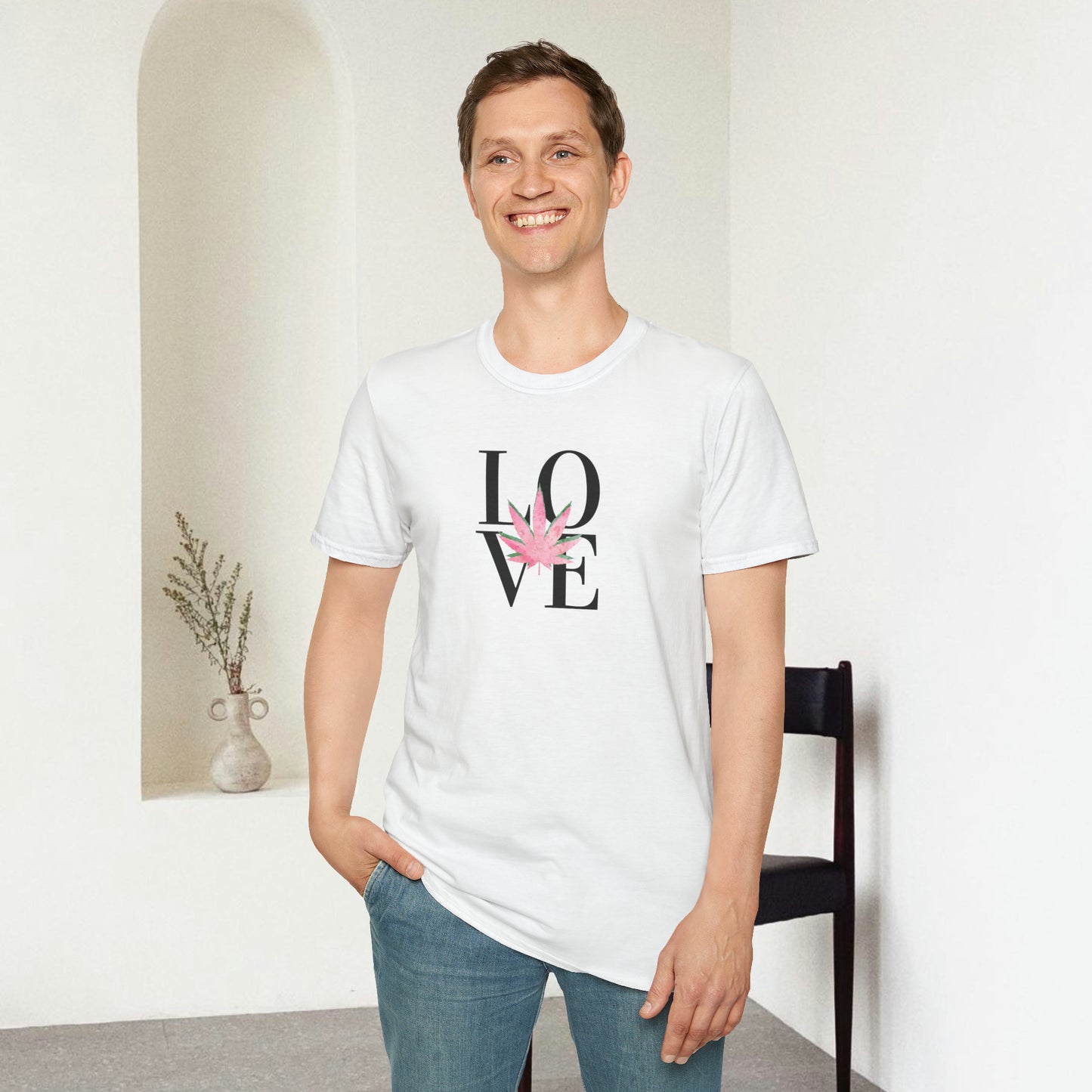 LOVE Cannabis T-Shirt Unisex Softstyle T-Shirt