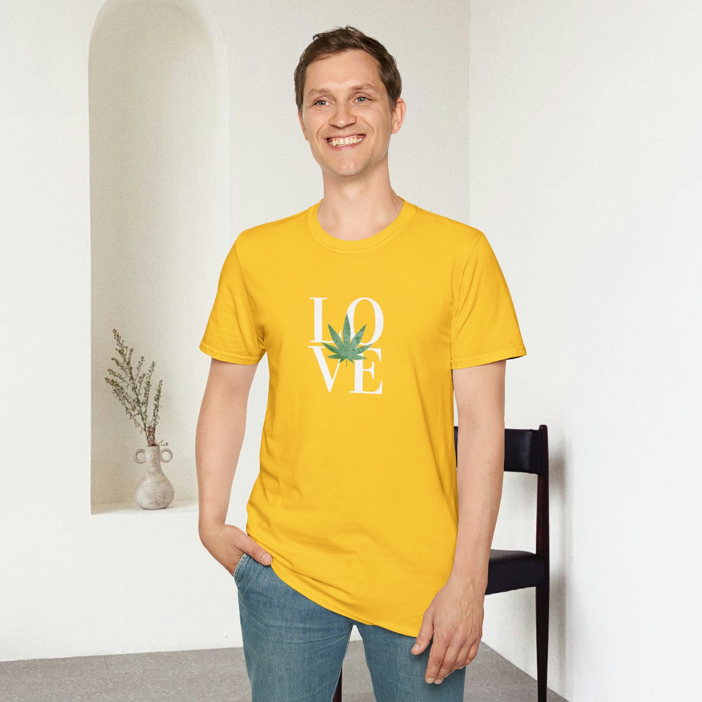 LOVE Cannabis T-Shirt Unisex Softstyle T-Shirt