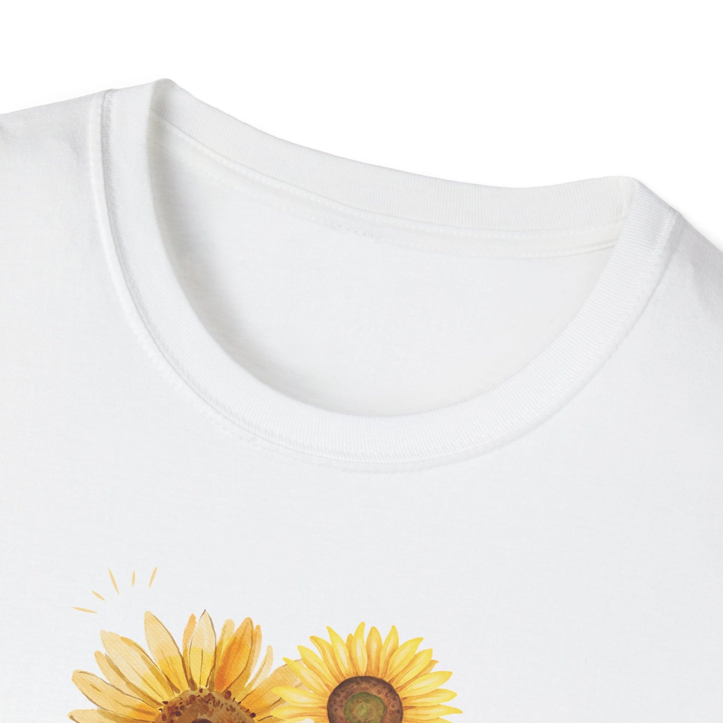 Be Happy Inspiration Gift, Sunflower T-shirt, Spring Gift Unisex Softstyle T-Shirt