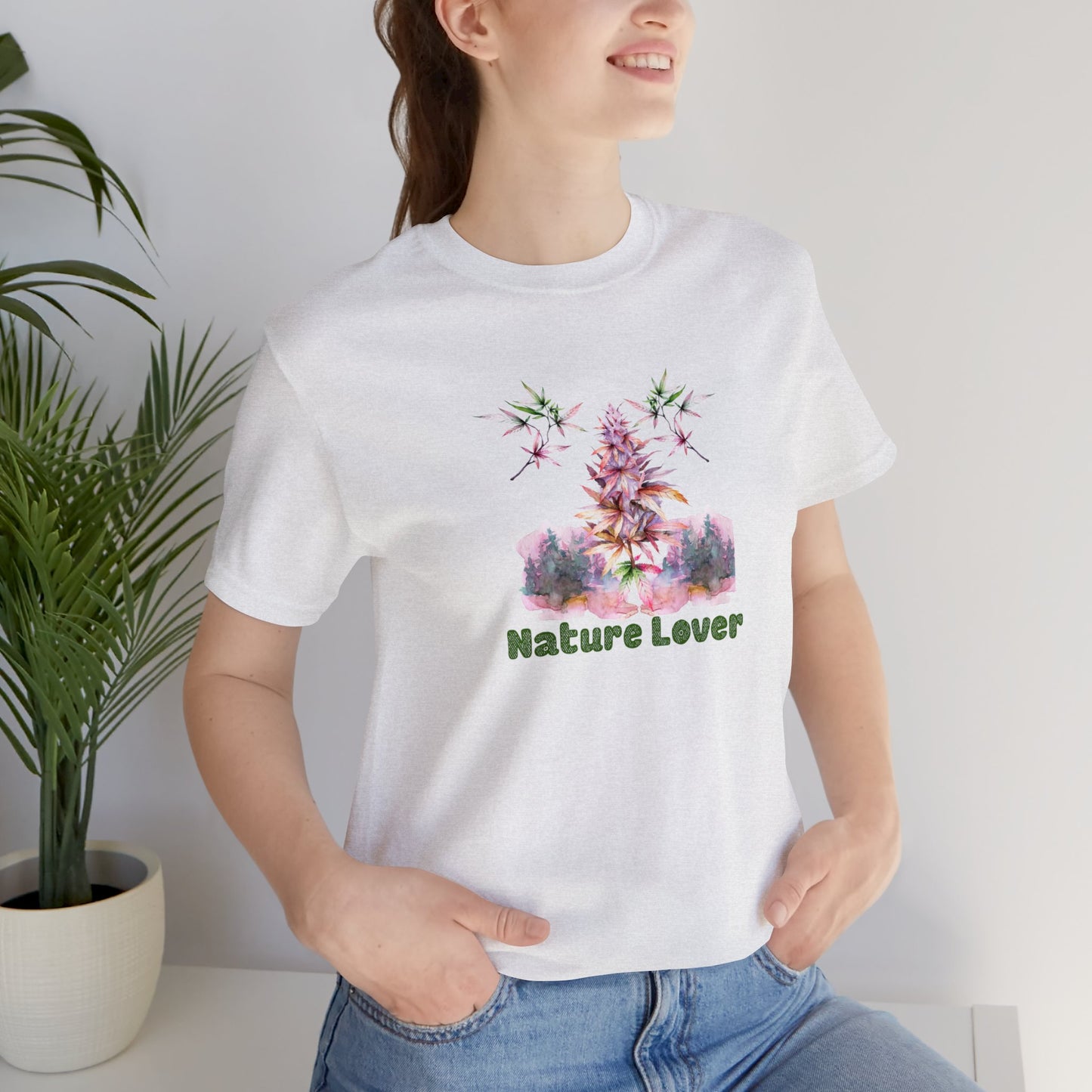 Nature Lover: Cannabis T-shirt Mary Jane Forest Mary Jane Tee Gift Tee Jersey Short Sleeve Tee