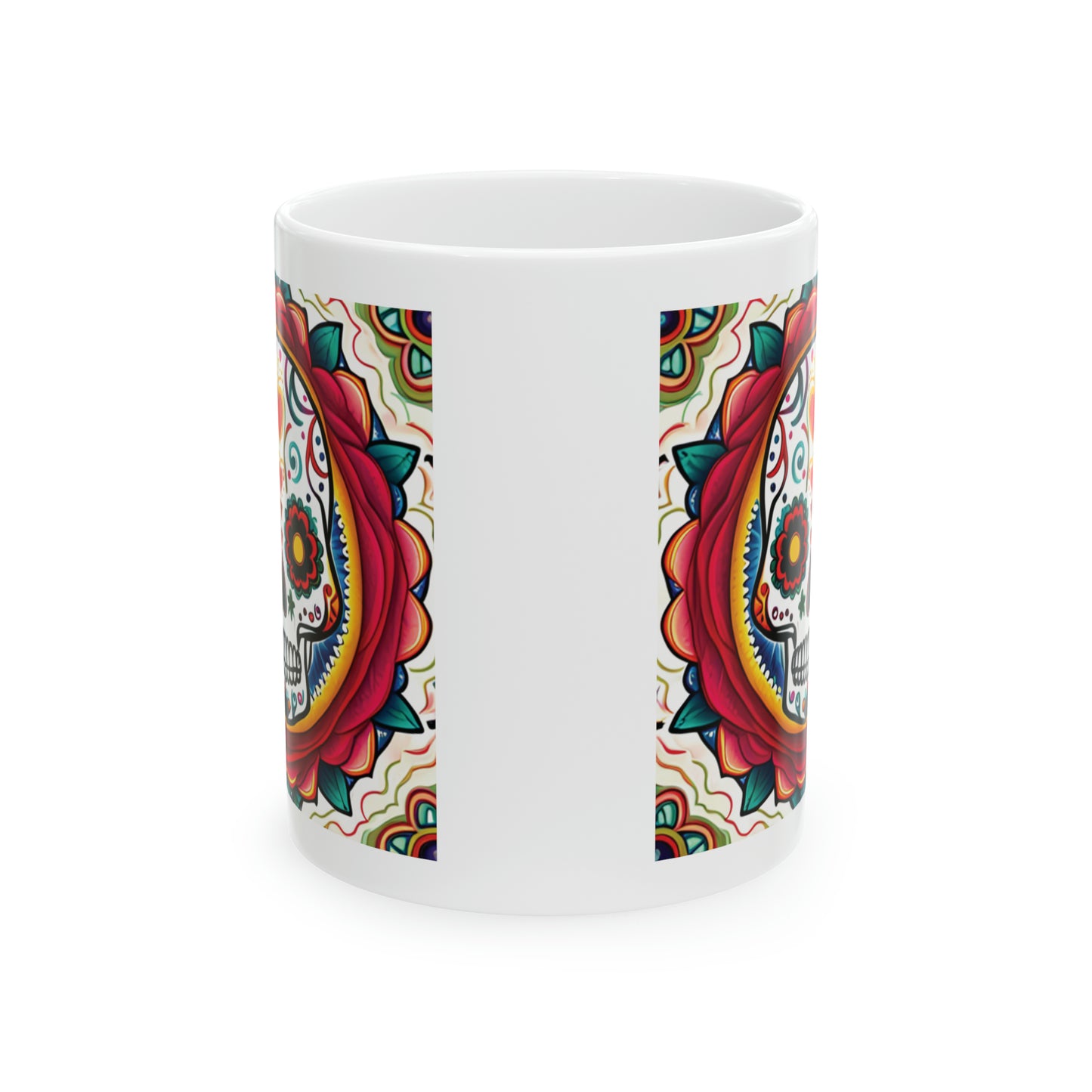 Sugar Skull Ceramic Mug 11oz