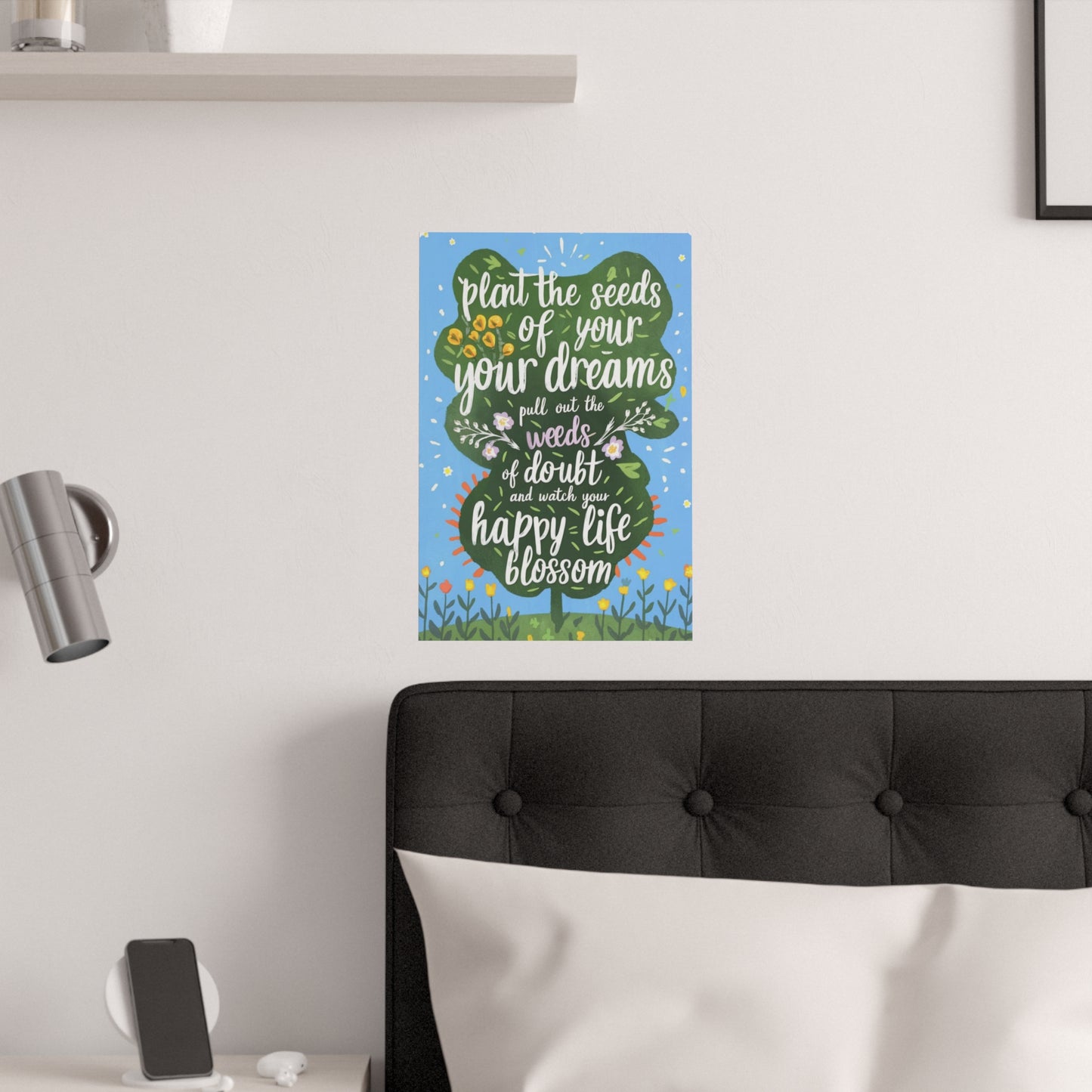 Gardening Motivation, Life Inspiration, Gardner Gift Satin Poster