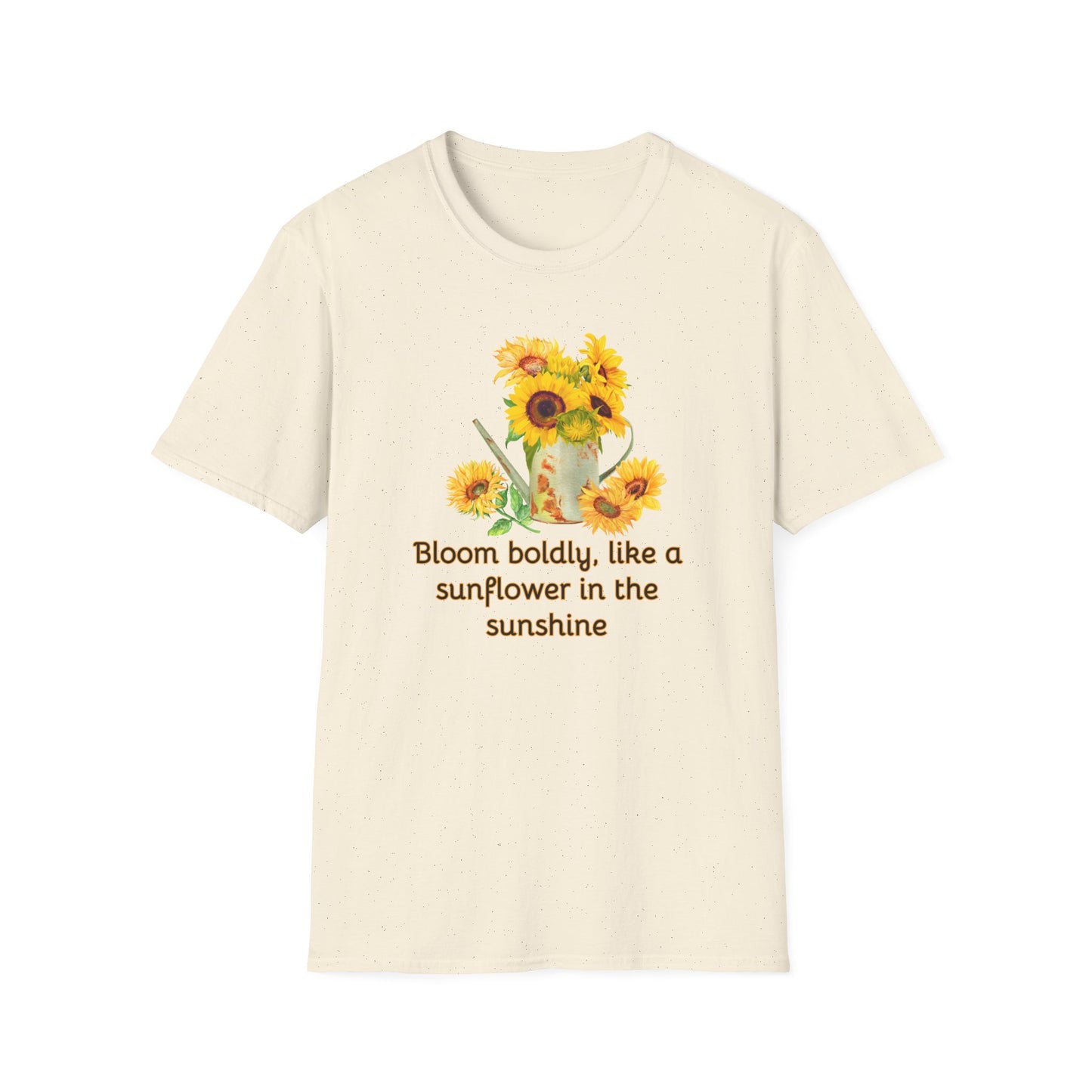 Inspirational T-Shirt Gift Bloom Boldly Sunflower Motivational Shirt