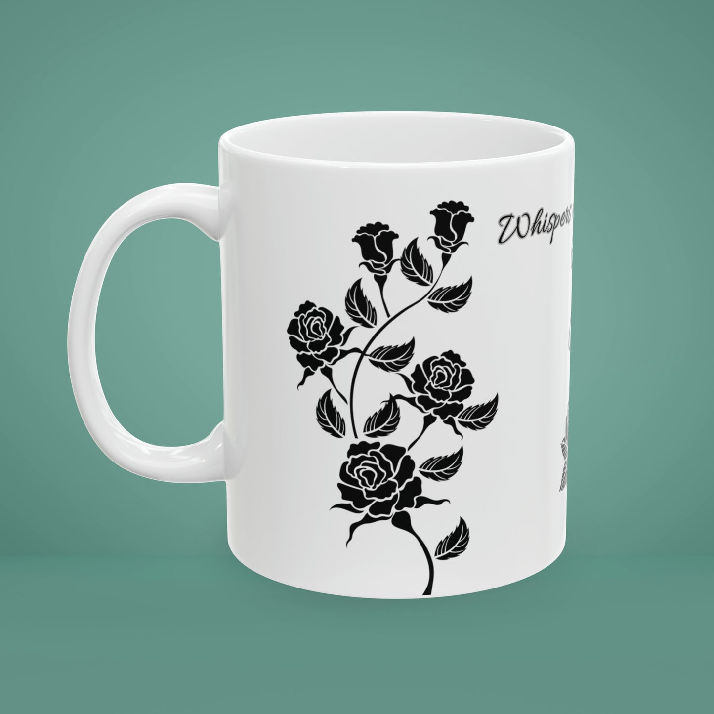 Coffee and Rose Lover Gift, for Mom or Friend, Coffee Lover Mug, 11oz