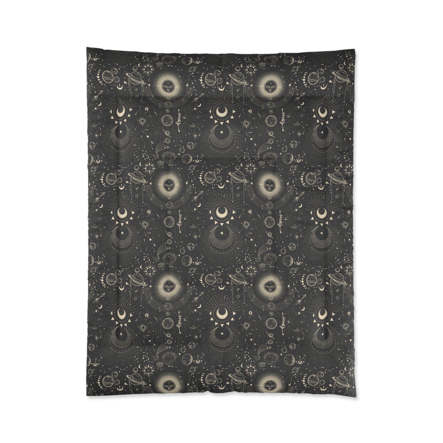 Abstract Dark Boho Comforter for Twin to King size beds