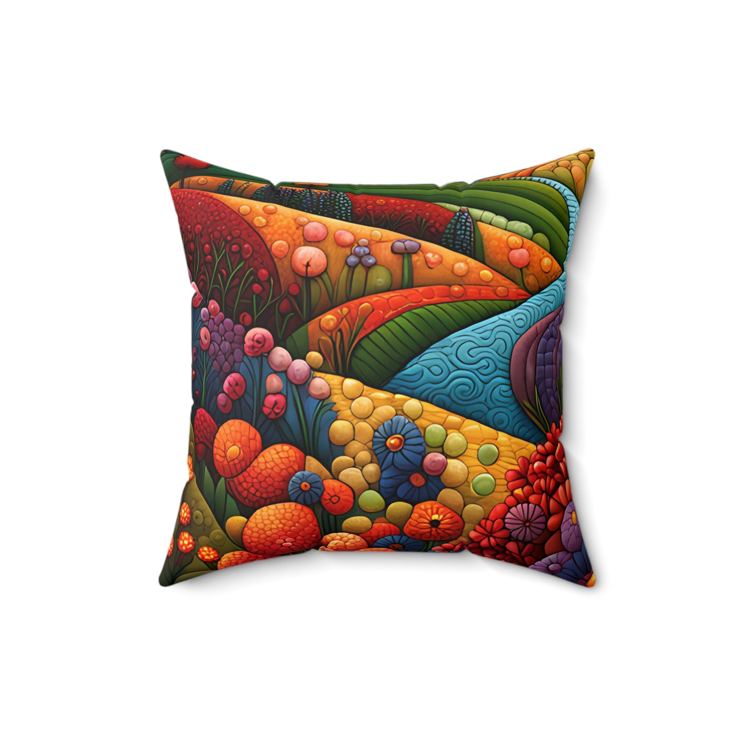 Quilted Look, River Flow Square Pillow, Comfy Home Decor