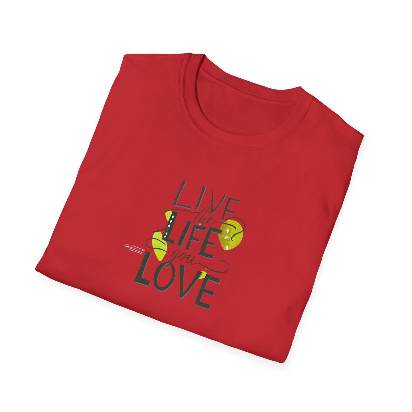 Live the Life You Love T-Shirt, Love Your Life Gift T-Shirt, Inspirational Unisex Softstyle T-Shirt