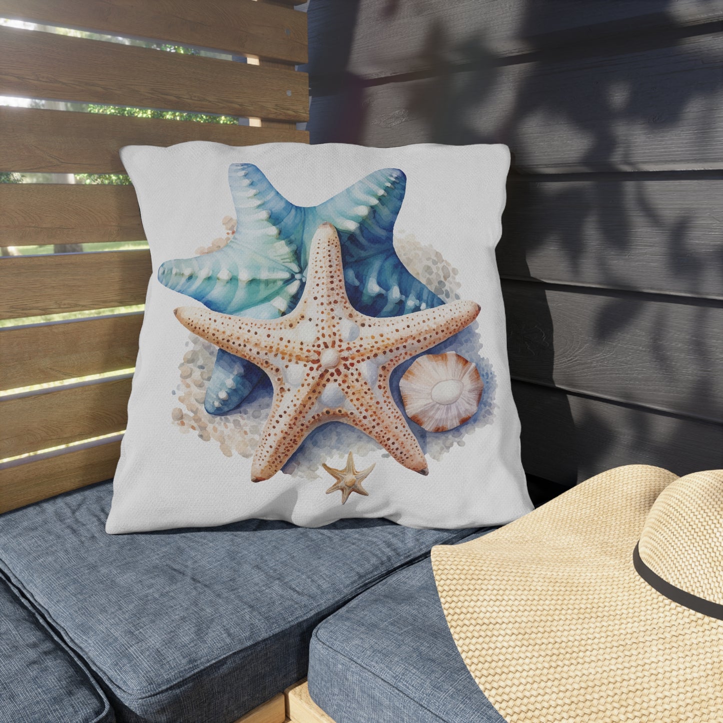 Starfish Outdoor Pillows, Patio Decor, Home decor, Housewarming Gift