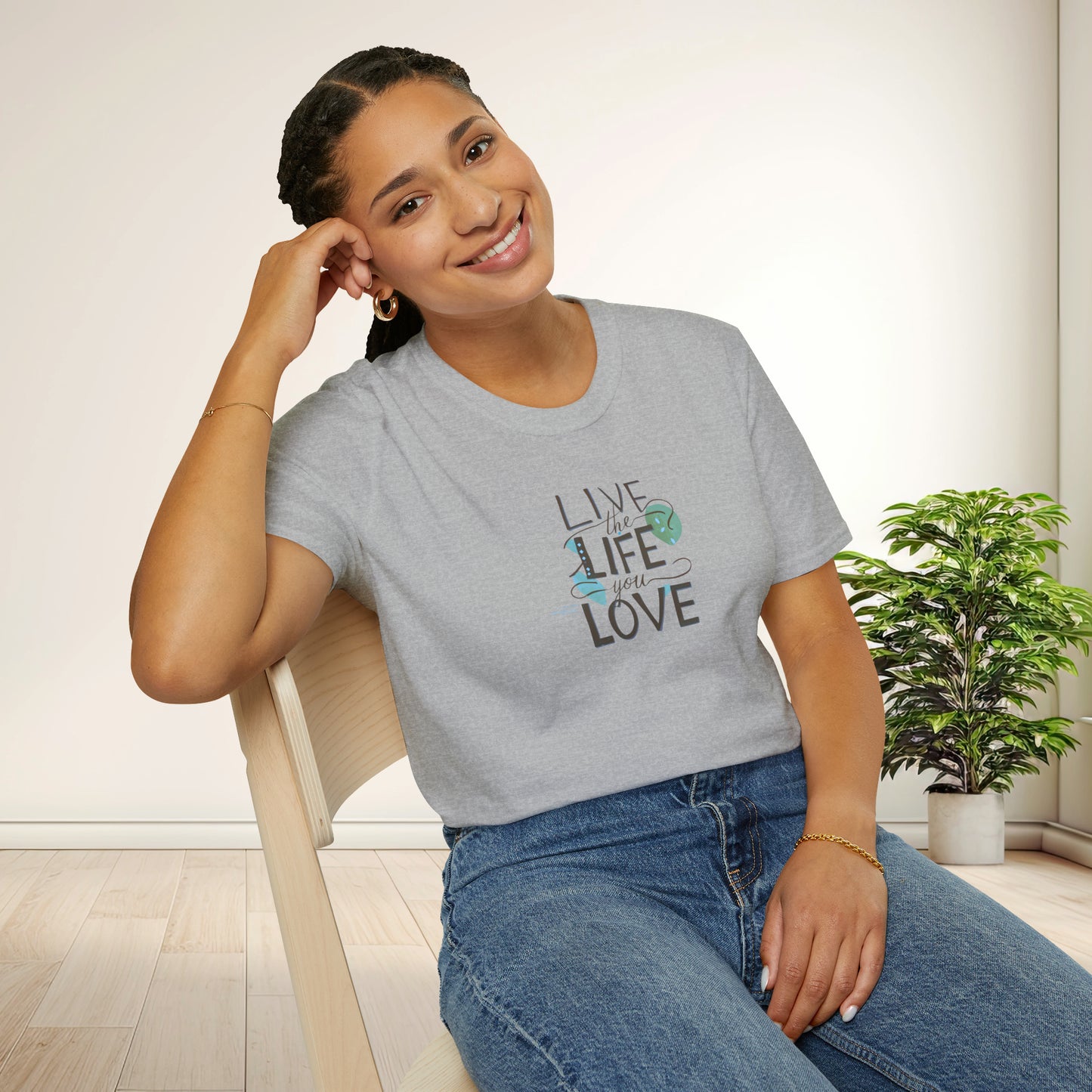 Live the Life You Love T-Shirt, Love Your Life Gift T-Shirt, Inspirational Unisex Softstyle T-Shirt