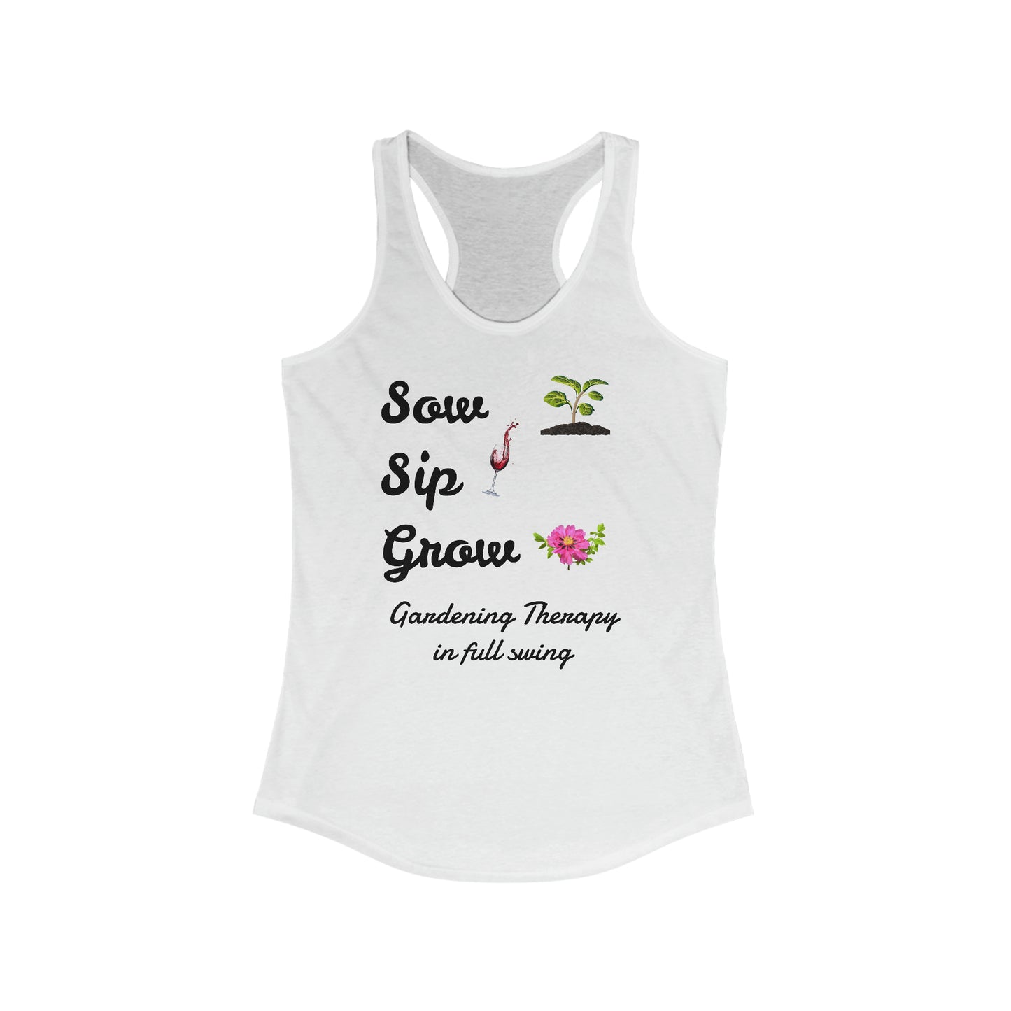 Gardening Therapy - Women's Ideal Racerback Tank