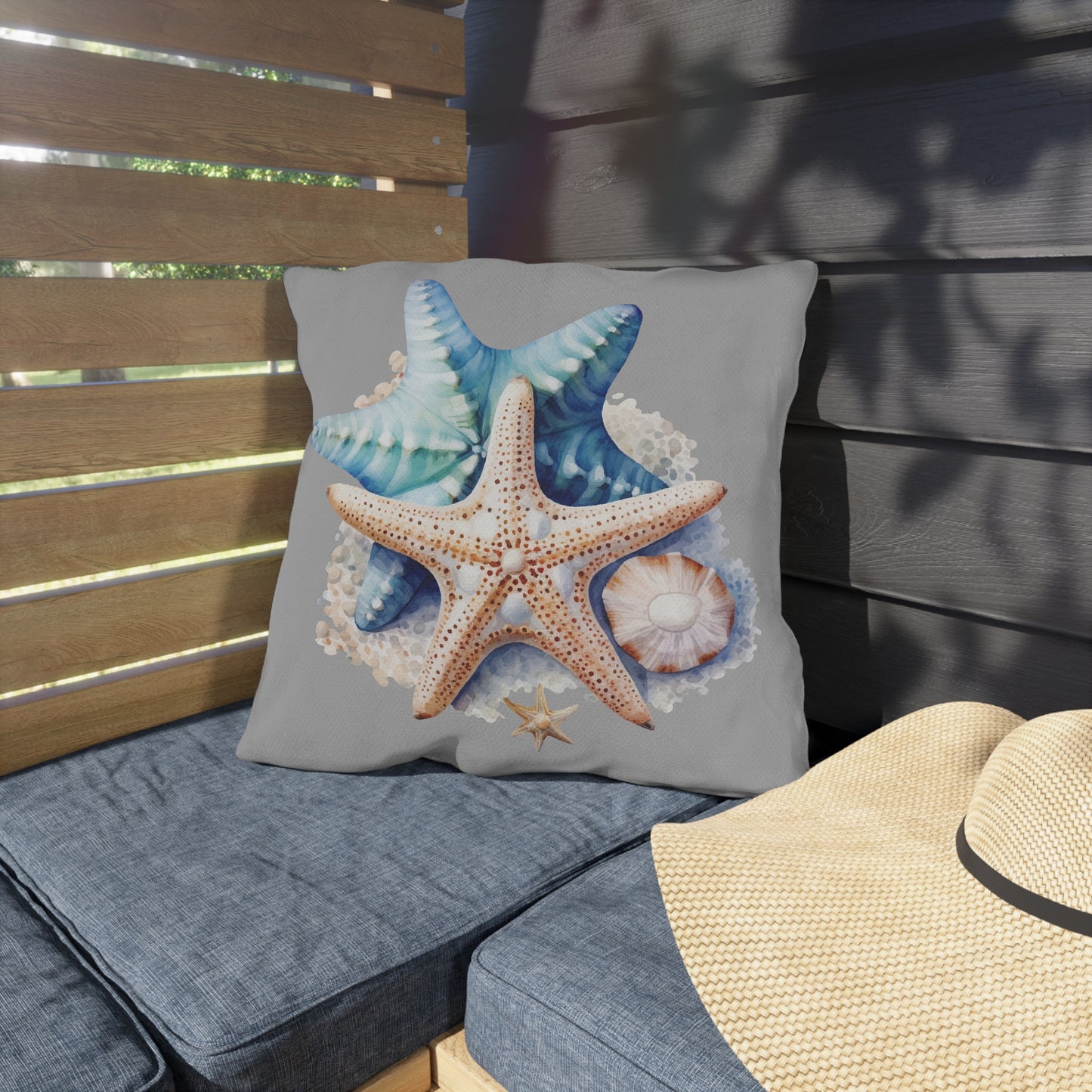 Starfish Outdoor Pillows, Patio Decor, Home decor, Housewarming Gift