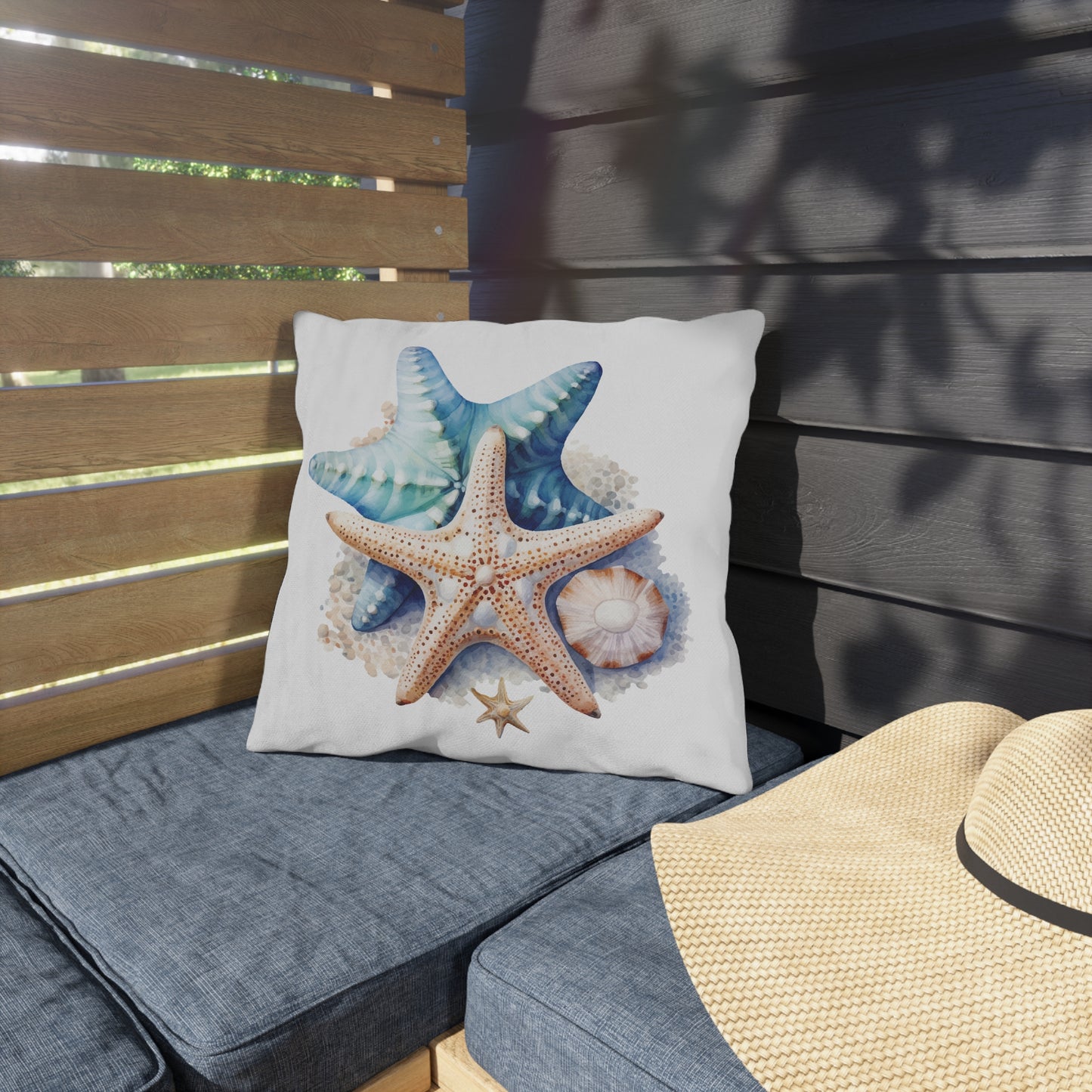 Starfish Outdoor Pillows, Patio Decor, Home decor, Housewarming Gift