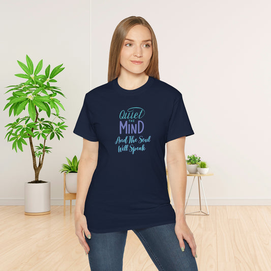 Motivational T-Shirt Gift Meditation Quote Gift Quiet the Mind, Let the Soul Speak T-shirt Ultra Cotton Tee