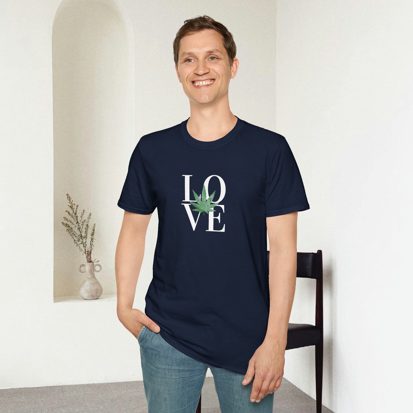 LOVE Cannabis T-Shirt Unisex Softstyle T-Shirt