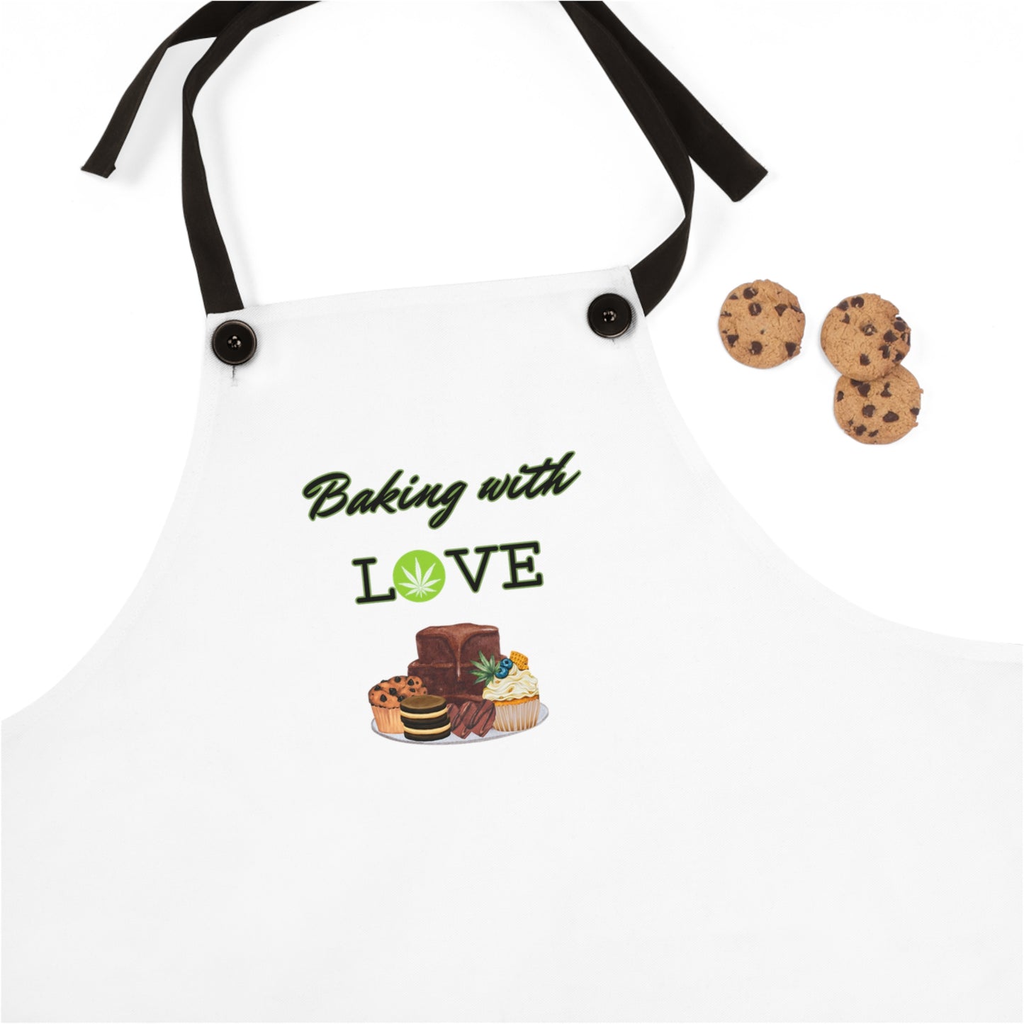 Baking with Love Apron Gift, Cannabis Apron, Kitchen Apron Gift