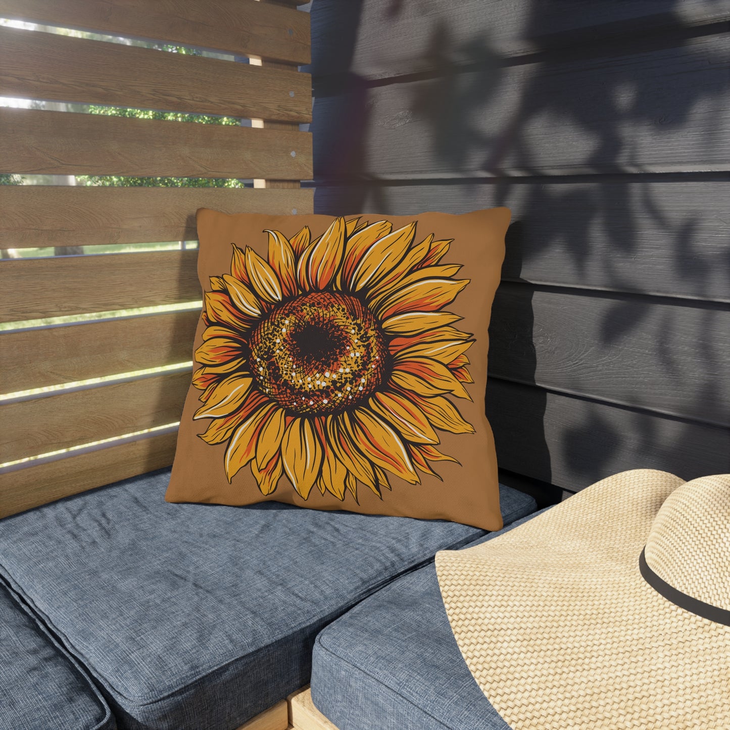 Sunflower Outdoor Pillows, Patio Decor, Housewarming Gift