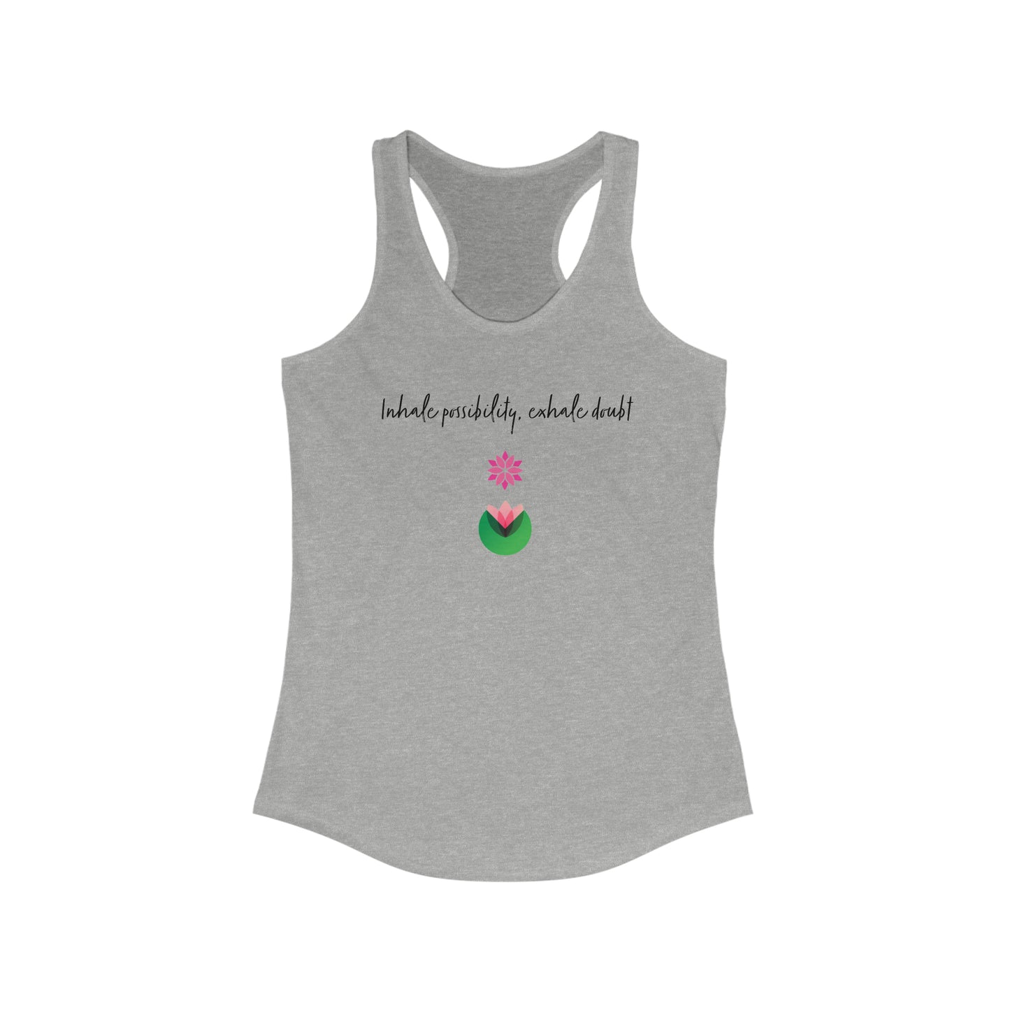 Yoga Tank top gift- Serene Motivational Gift - Yoga Lover Top - Women's Ideal Racerback Tank