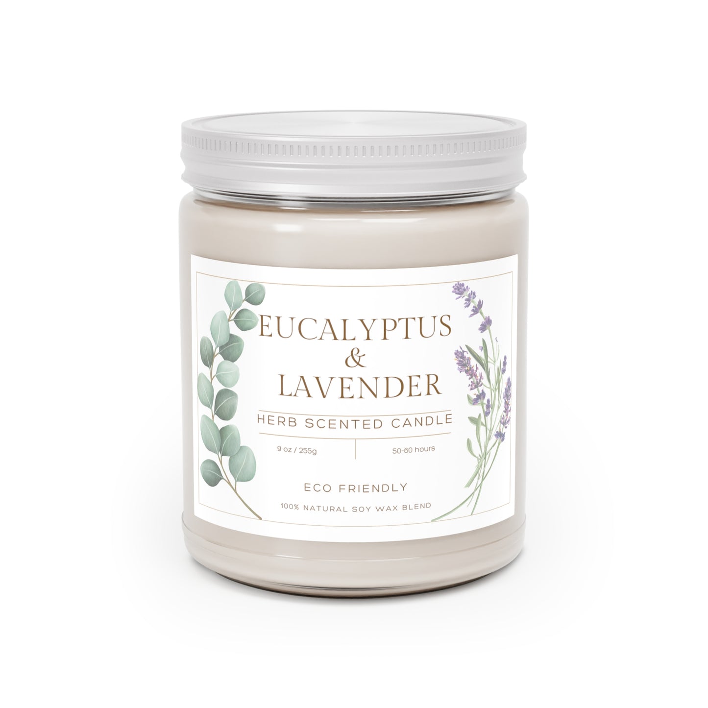 Eucalyptus and Lavender Herb Scented Candles, 9oz