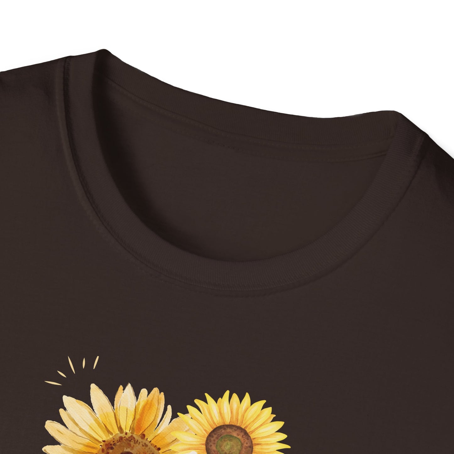 Be Happy Inspiration Gift, Sunflower T-shirt, Spring Gift Unisex Softstyle T-Shirt