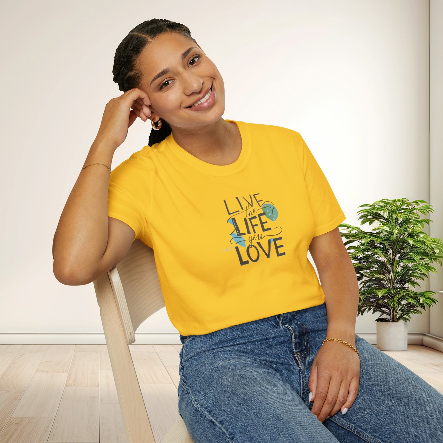 Live the Life You Love T-Shirt, Love Your Life Gift T-Shirt, Inspirational Unisex Softstyle T-Shirt