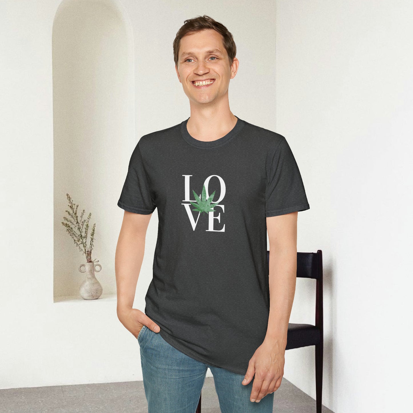 LOVE Cannabis T-Shirt Unisex Softstyle T-Shirt