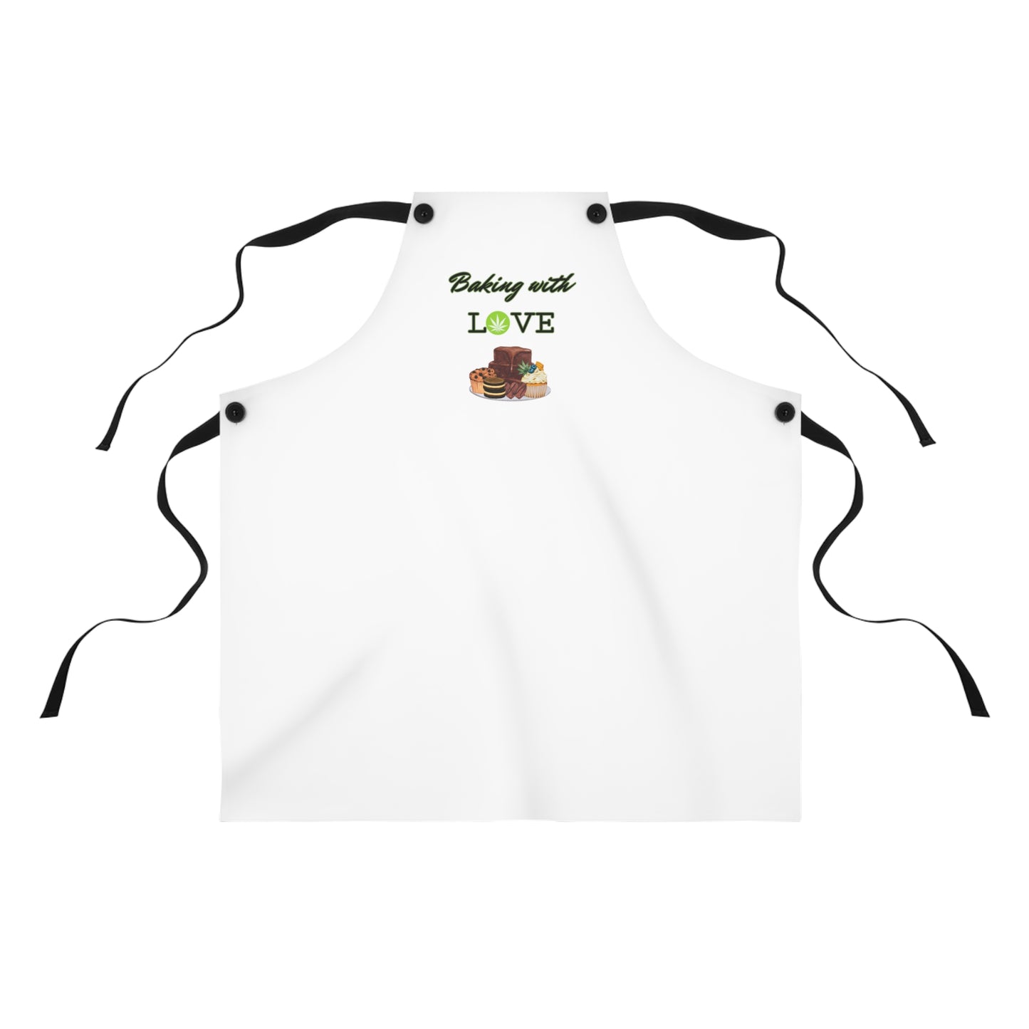 Baking with Love Apron Gift, Cannabis Apron, Kitchen Apron Gift