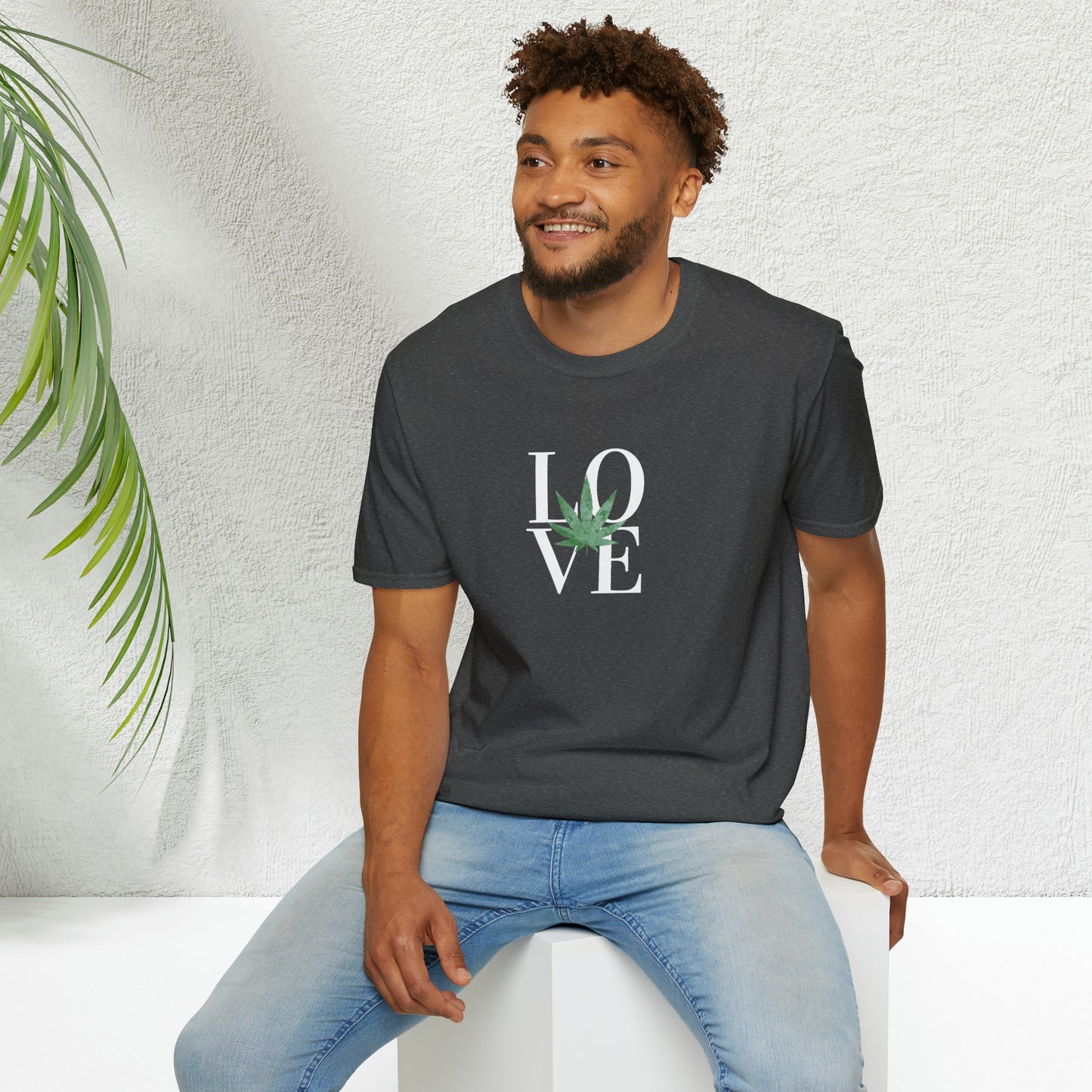 LOVE Cannabis T-Shirt Unisex Softstyle T-Shirt