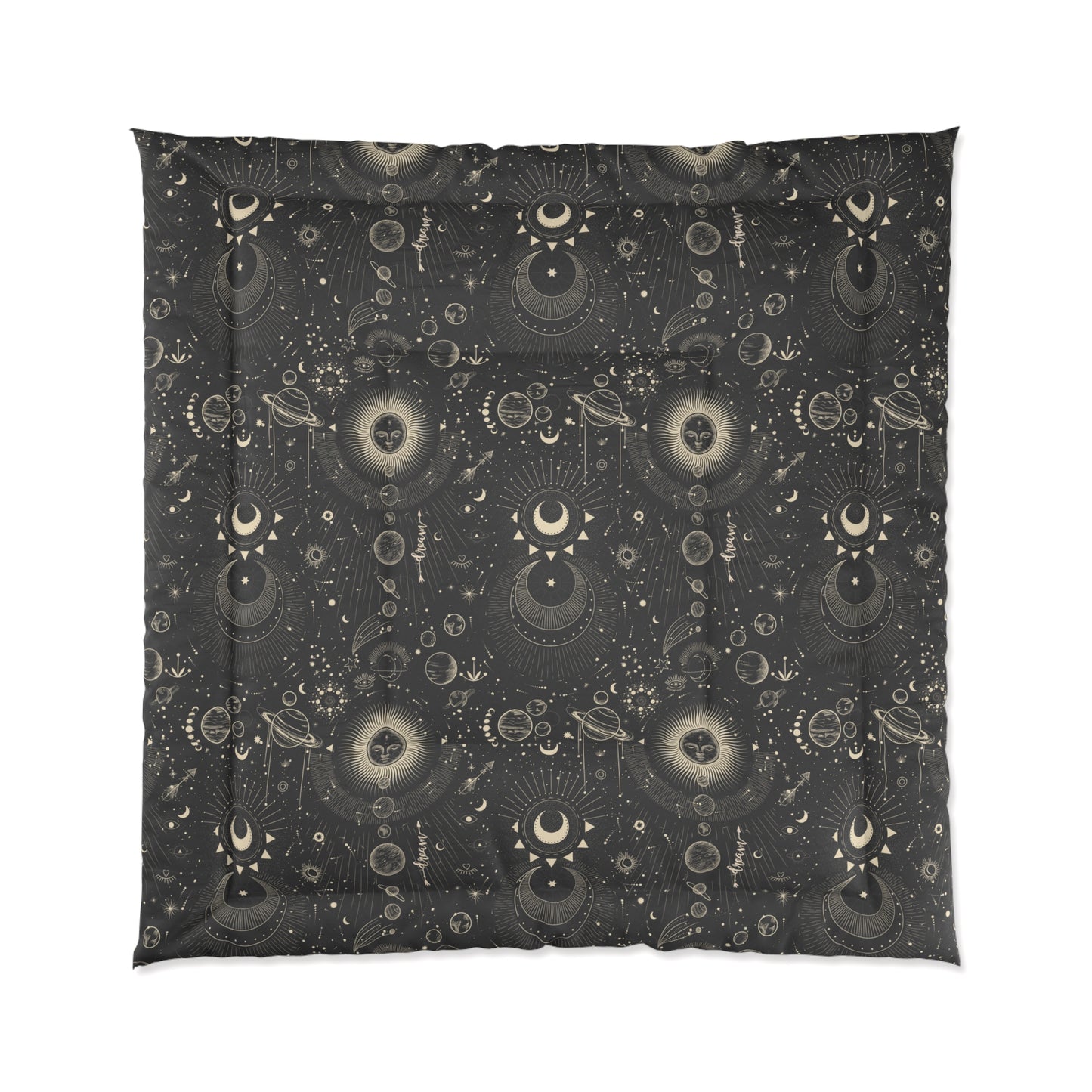 Abstract Dark Boho Comforter for Twin to King size beds