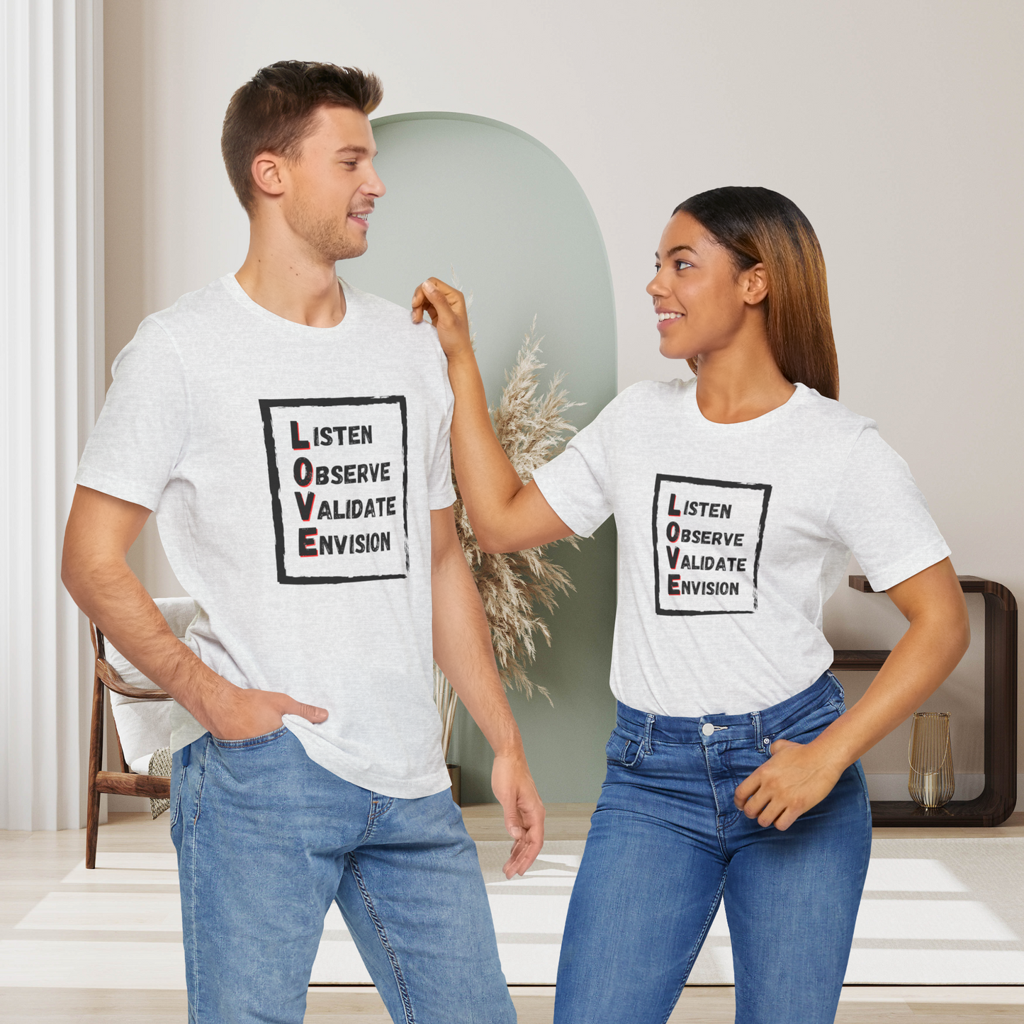 Love T-shirt Gift, Love Acronym, Friend Gift Jersey Short Sleeve Tee